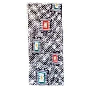 Vintage Japanese Yukata Fabric 13 Yards Lantern Print Indigo 13" Wide Bolt